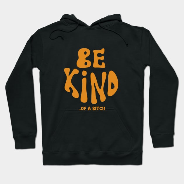 Be Kind Of A Bitch Funny Sarcastic Quote Hoodie by Aldrvnd